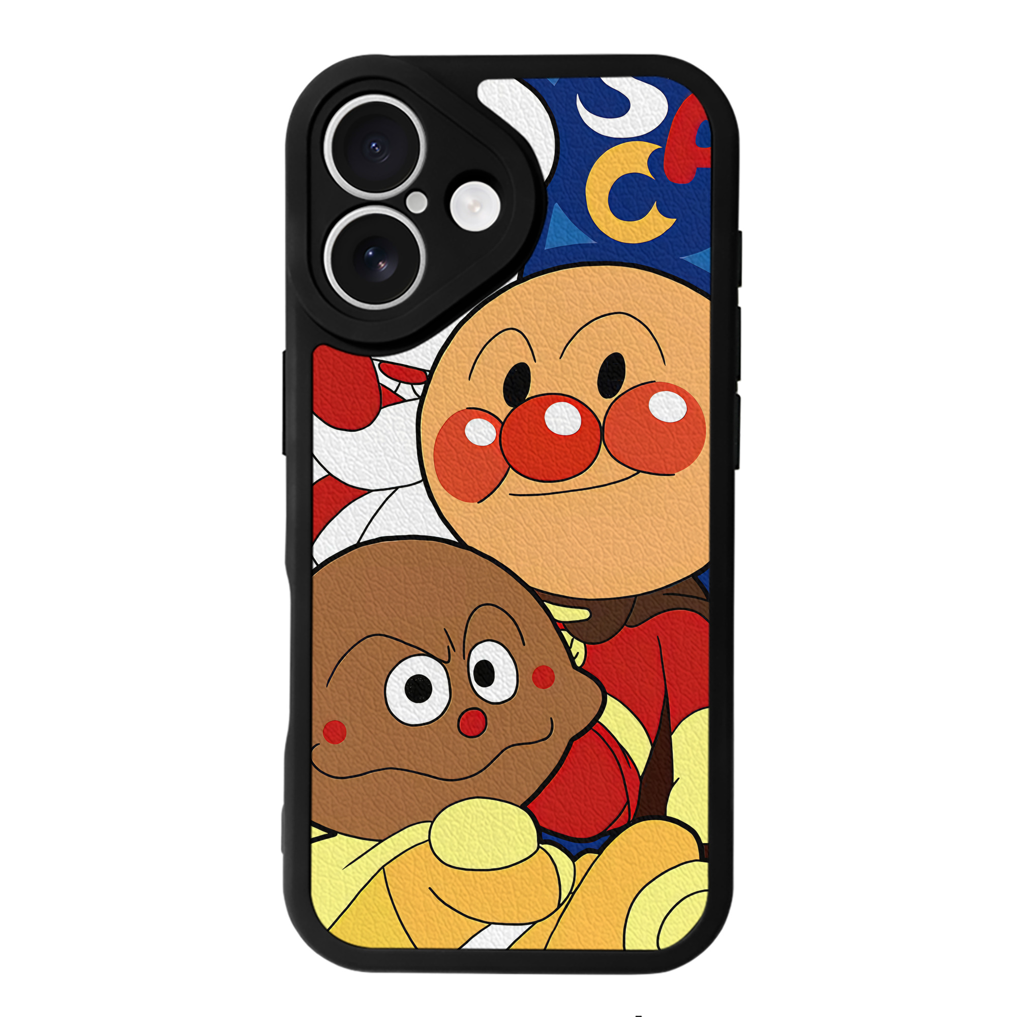 （画像用） アンパンマン Anpanman 【iPhone 16シリーズ対応】シリコンスマホケース（レザー調） 材質：シリコン